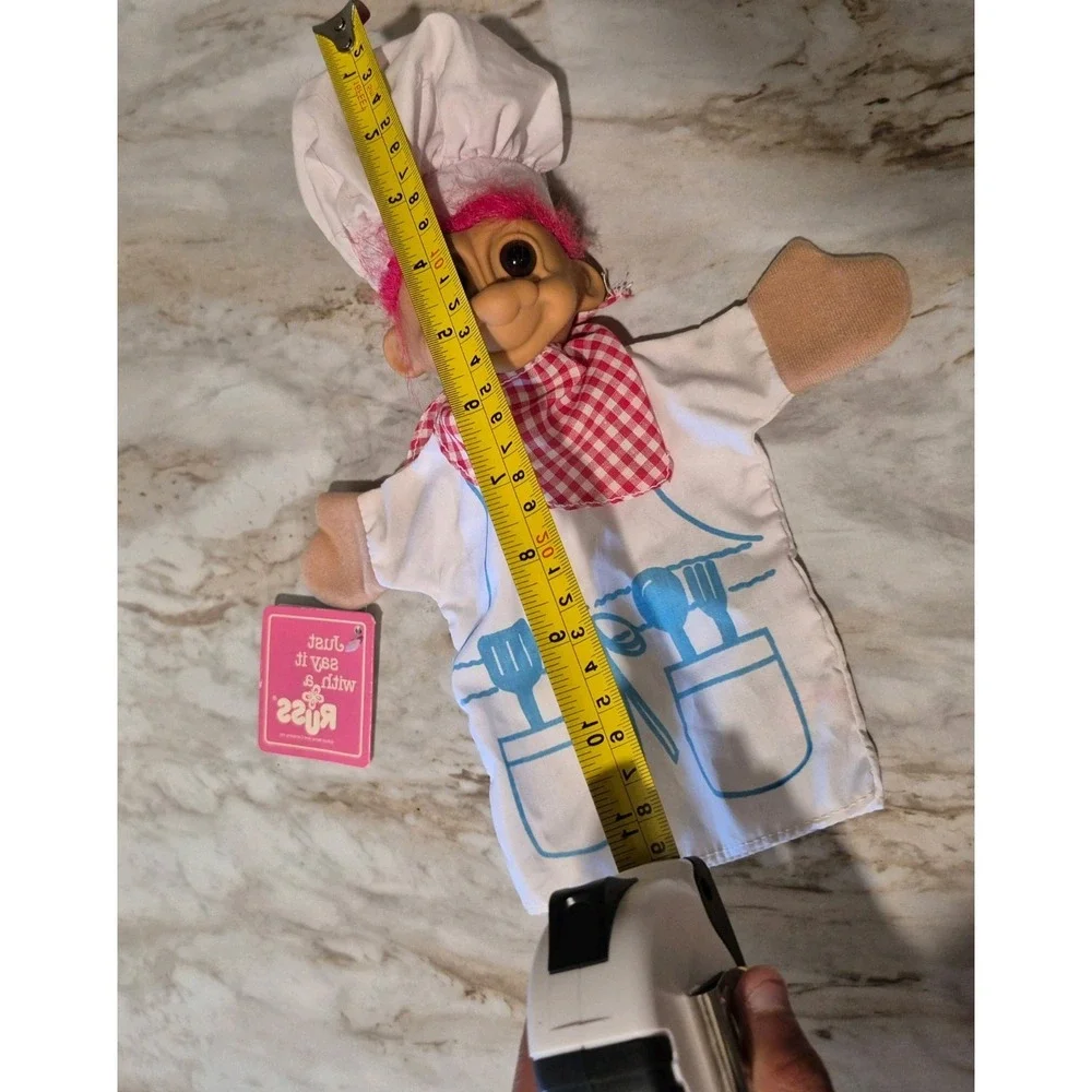 Vintage RUSS Luv Pet TROLL Doll Hand Puppet Pastry Chef Cook No. 2279 NWT